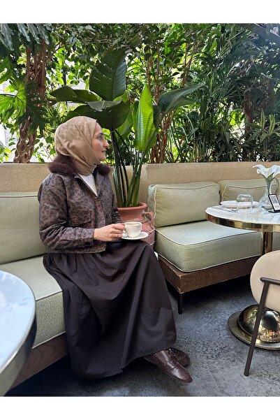 valenne LEOPAR YAKALI KÜRK CEKET