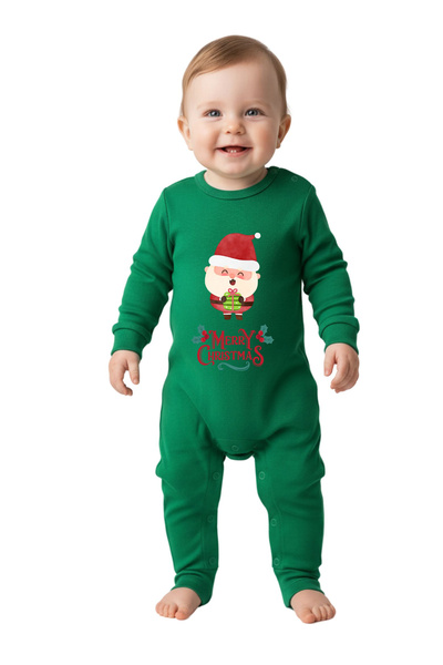 Babyqlo رومبير أطفال للجنسين بتصميم هدية سانتا كلوز لعيد الميلاد المجيد