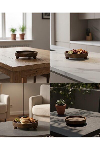 SAMMWOOD Natural Wood Luxury Stand, Standing Presentation Stand, Standing Decorative Plate