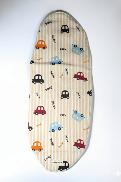 Çimen Butikk Half Swaddle Car Patterned 0-4 Months 100% Cotton Double-Sided B...