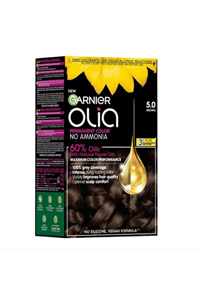 Garnier Set 2 x Permanent Hair Color Without Ammonia, 5.0 Satin, Olia, 112 ml