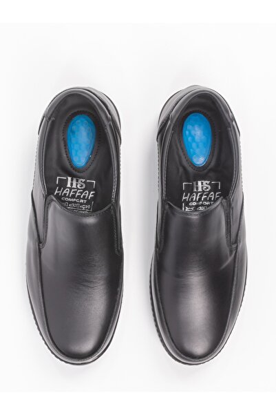 Black Vein Men's Black Laceless Comfortable Casual Shoes – Orthopedic Sole