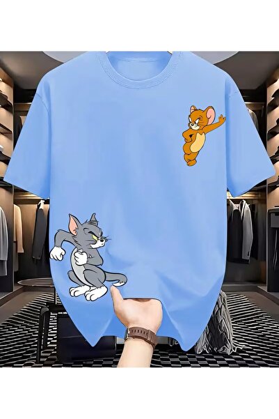 oneagılyazı Tom & Jerry Cartoon Printed T-Shirt