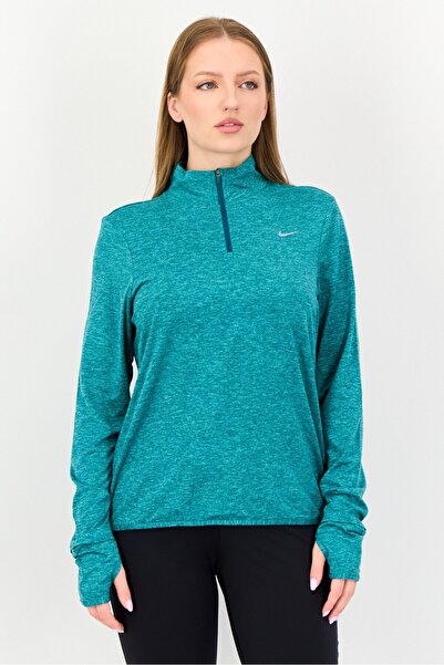 Nike Women Sportswear Fit Long Sleeve Running Sweatshirt, Teal Green