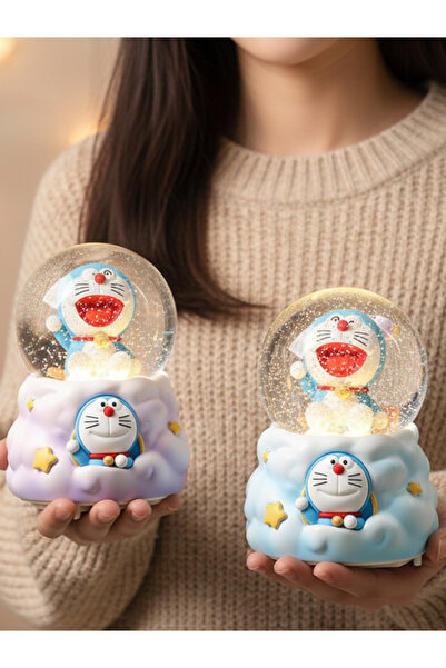moryconcept Işıklı Müzikli Püskürtmeli Büyük Boy Kar Küresi – 16 cm Doraemon ...