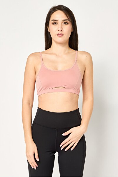 Nike Women Brand Logo Padded Sports Bra, Old Rose