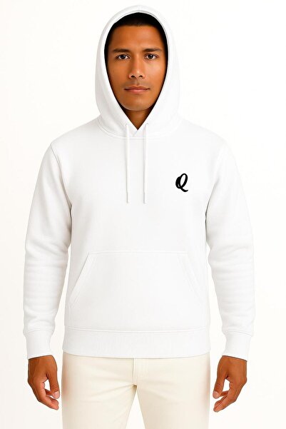Bahriyeli Collection بغطاء رأس سويت شيرت Q Letter Pocket مطبوع للجنسين