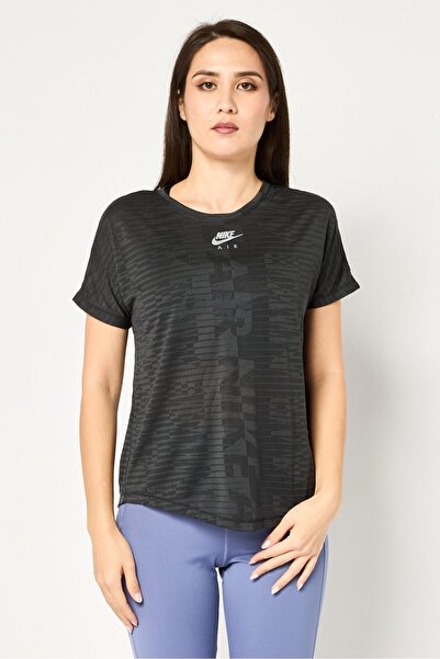 Nike Women Standard Fit Short Sleeve Running T-Shirt, Grey