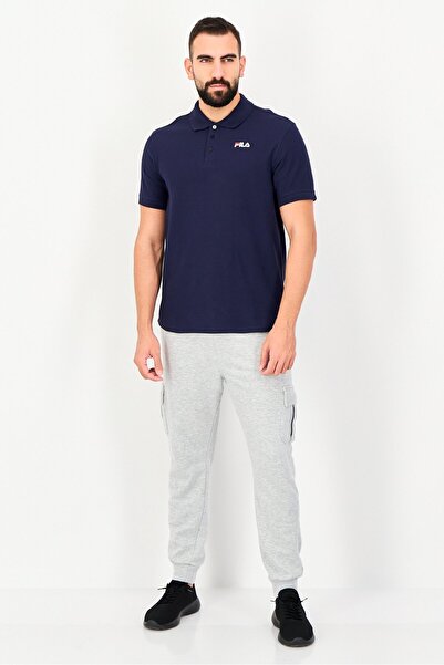 FILA Men Sportswear Fit Short Sleeve Outdoor Polo Shirt, Navy