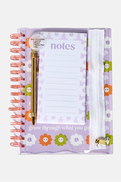 Paperbuzz Grow Throgh What You Go Through Journal Set, Lavender