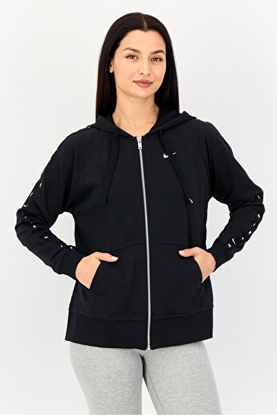 Nike Women Sportswear Fit Training Hooded Jacket, Black