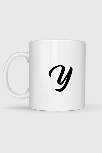 Bahriyeli Collection Letter Y Printed Mug