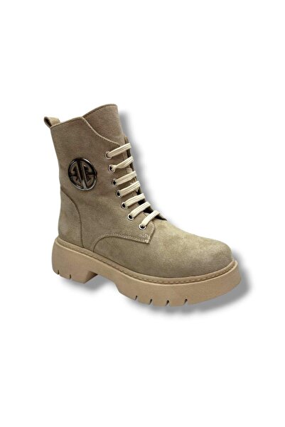 anonim Süet Deri Sıcak Astar Tokalı Bağcıklı Fermuarlı Kadın Postal Bot