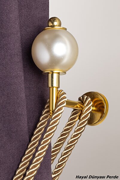 Hayal Dünyası Dekoratif İnci Perde Bağlama Duvar Aparatı (Renso) Perde Aksesuarı