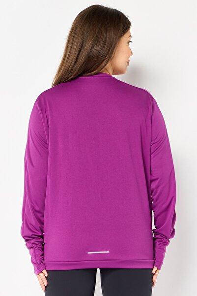 Nike Women Dri Fit Long Sleeve Running Top, Purple