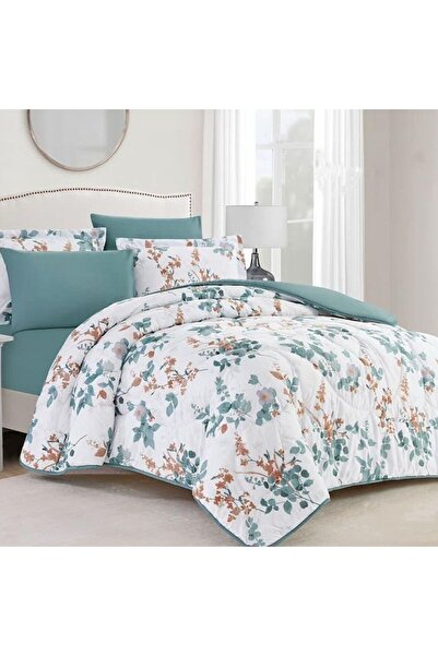 Reiashn High-waisted summer double bedspread with a floral pattern