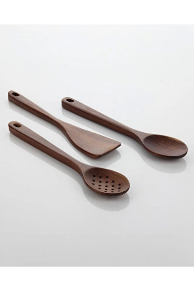 MİEN MEN 7B152 Akasya Ahşap Kaşık Seti 3'lü