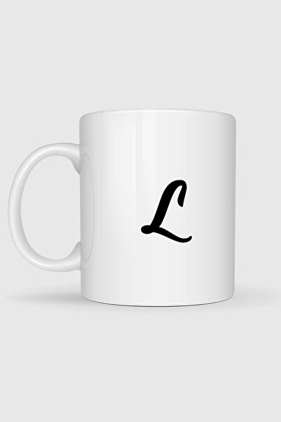 Bahriyeli Collection Letter L Printed Mug