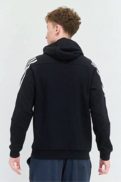 adidas Men Sportswear Fit Long Sleeves Outdoor Hooded Sweatshirt, Black