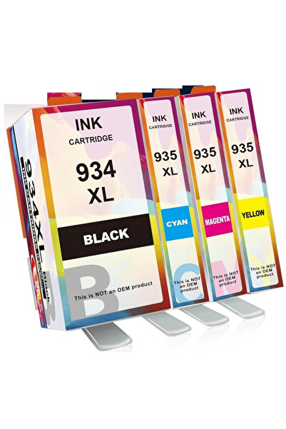 TecHarbor 934XL / 935XL Muadil Kartuş Seti - Hp OfficeJet 6812 - Hp OfficeJet 6815 Yazıcılara Uyumlu