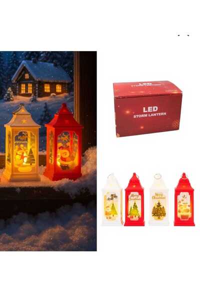 First Choice LED Lamp Model Christmas Lantern, Warm Light, Portable 13×4.5cm