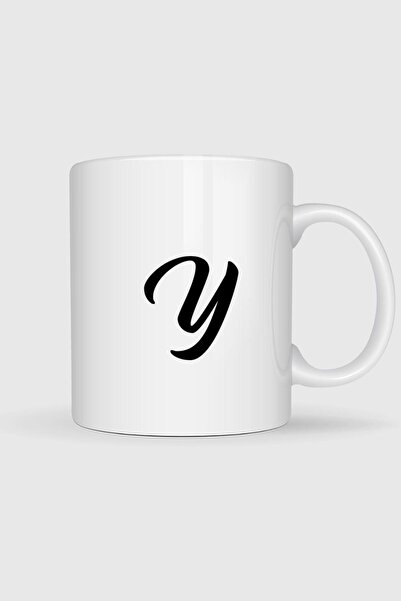 Bahriyeli Collection Letter Y Printed Mug