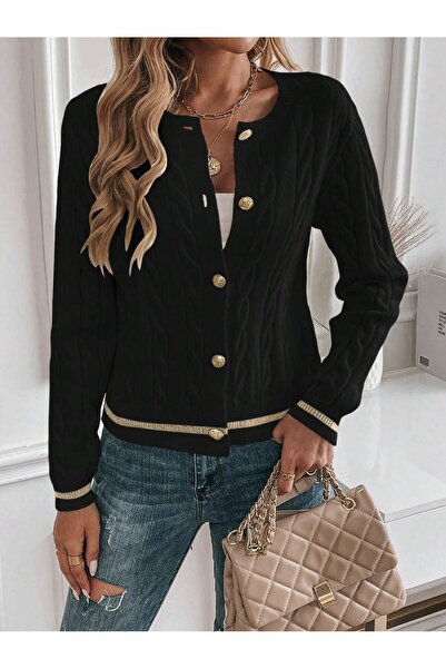 Get Crazy cardigan tricotat cu împletitură de păr