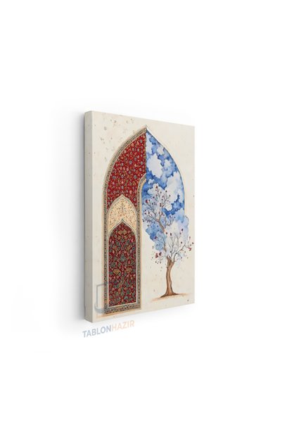 tablonhazır Dikey Kanvas Tablo Salon Duvar Tablosu Islami Motifler Yeni Ev He...