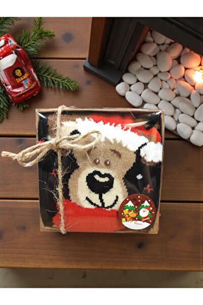 Masalsı Concept Yılbaşı ÇORAP Kraft Kutulu Yılbaşı Hediyesi Yeniyıl Desenli R...