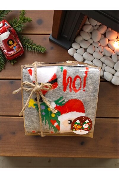 Masalsı Concept Yılbaşı ÇORAP Kraft Kutulu Yılbaşı Hediyesi Yeniyıl Desenli R...