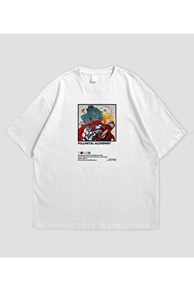 SVART WEAR Fullmetal Alchemist Anime cu imprimeu supradimensionat Unisex tricou