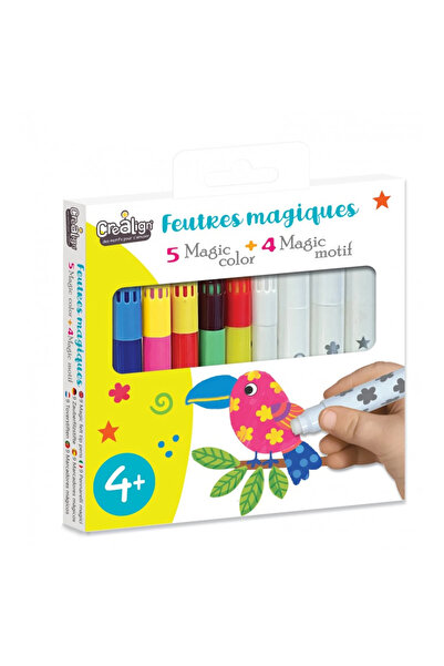 Crealign Set de colorat - Markere magice cu culori și forme, 3 ani +