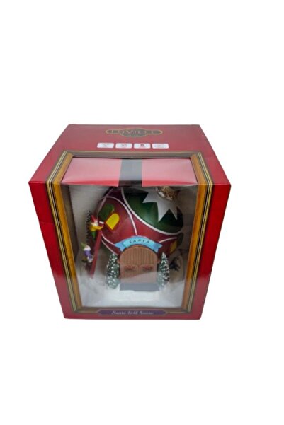 OMG Decorative globe "Santa's House" with lights and movement – 19.5x18x22 cm