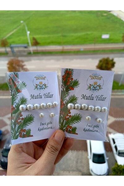 BursaTasarımDünyası 2026 yeni yıl, noel yılbaşı hediyesi 1 adet inci set