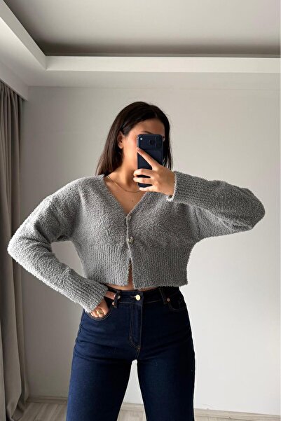 Güneş Soft Textured Short Knit Cardigan