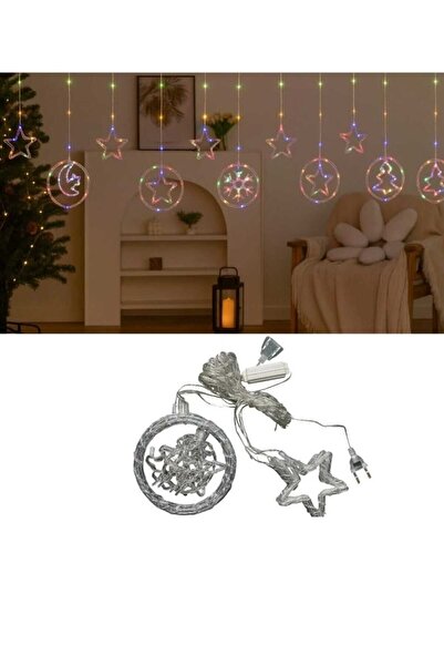 First Choice Curtain Christmas lights 4.2 m, multicolor LED, transparent cable, connectable in series int/outt
