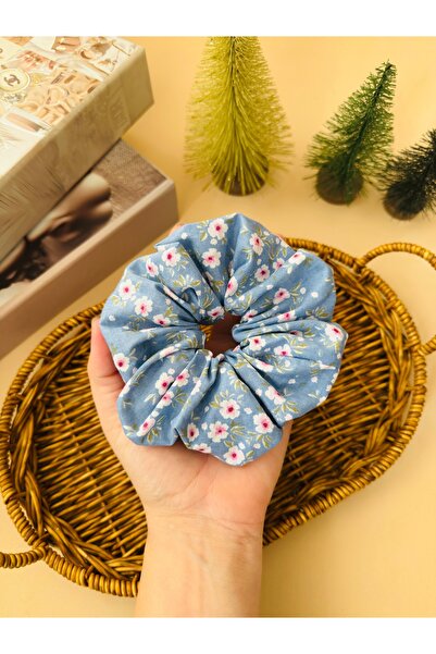 Maral Accessories Çiçekli scrunchie Toka mini çiçek detaylı simit toka