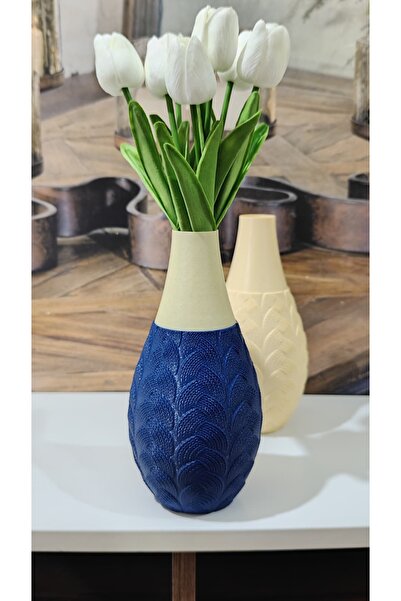 END Design Decorative Vase with Knitted Pattern – 2 Colors, 20cm High Modern Design