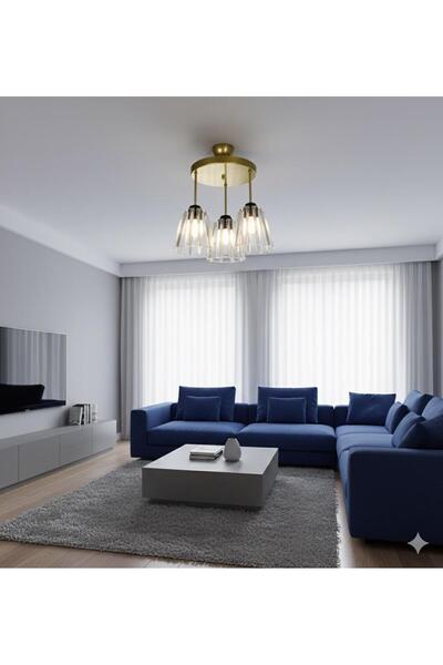 BİAVİZE 3'LÜ KRİSTAL GOLD AVİZE