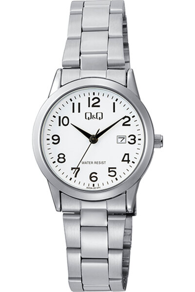 Q&Q Silver Color 30 mm Numerals Women's Wristwatch and Gift Bracelet
