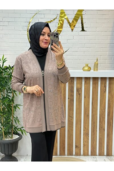 Meryemce Butik TAŞLI ÇELİK ÖRME CEKET