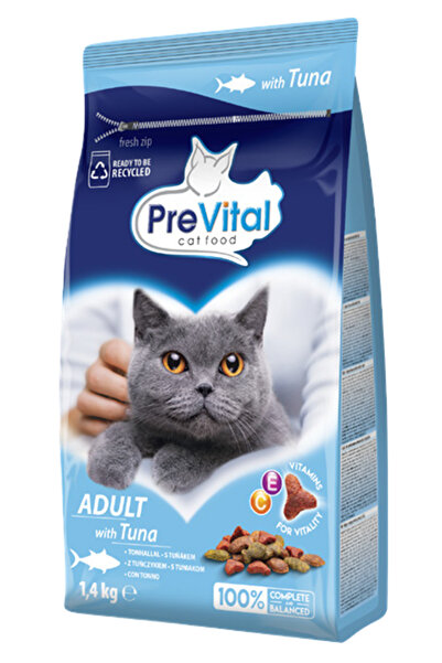 Prevital 1.4kg İthal Ton Balıklı Kedi Maması - Adult Cat Food with Tuna
