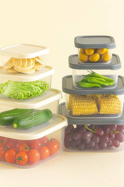 Mirilliahome Set of 4 Square Transparent Storage Containers |   Microwave and Refrigerator Compatible Food Containers