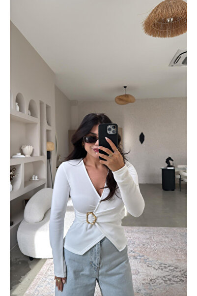 Ales Moda Διπλόπλευρη μπλούζα με αγκράφα