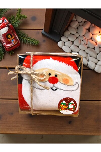 Masalsı Concept Yılbaşı ÇORAP Kraft Kutulu Yılbaşı Hediyesi Yeniyıl Desenli R...