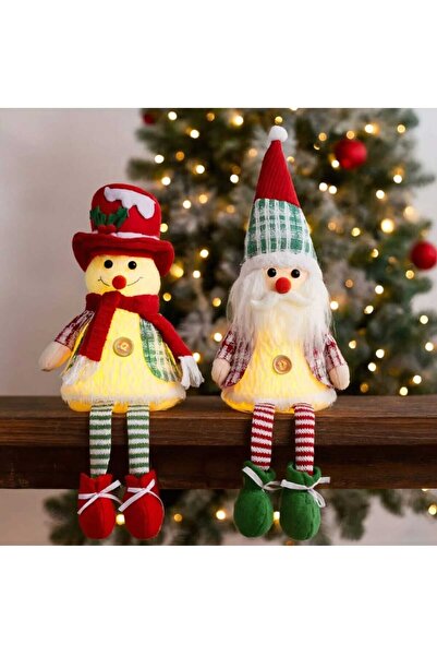 First Choice Decorative LED Christmas figurine, 33 cm, with 21 cm legs, warm white LED