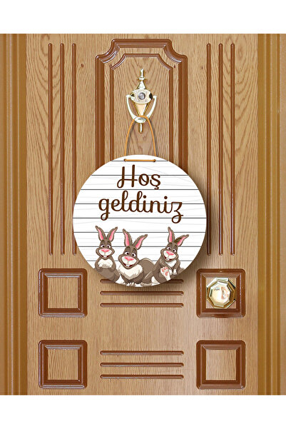 M&H Quality Ornament pentru ușă din MDF cu inscripția: „Ați adus fericire în ...