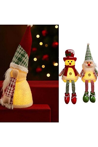 First Choice Decorative LED Christmas figurine, 33 cm, with 21 cm legs, warm white LED