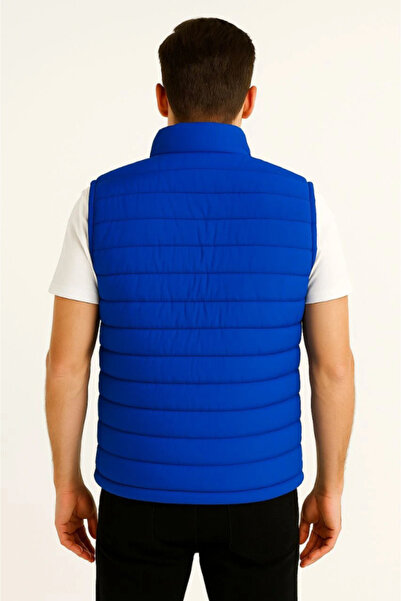 yonca aksesuar Men's Puffer Zippered Vest Water Repellent Quilted Lined Fabri...