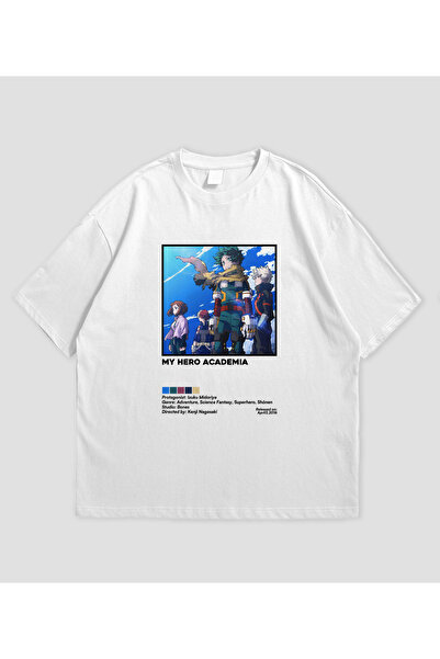 SVART WEAR My Hero Academia Anime cu imprimeu supradimensionat Unisex tricou